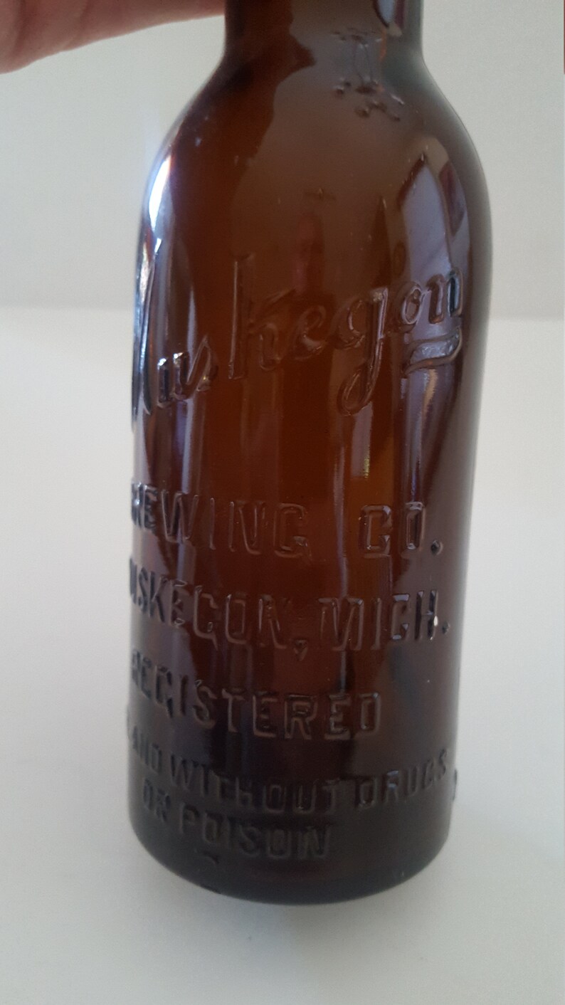Download Antique Muskegon Brewing Co beer bottle deep amber color | Etsy