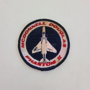 Vintage 1960s Mcdonnell Douglas Phantom II F-4 Embroidered Patch