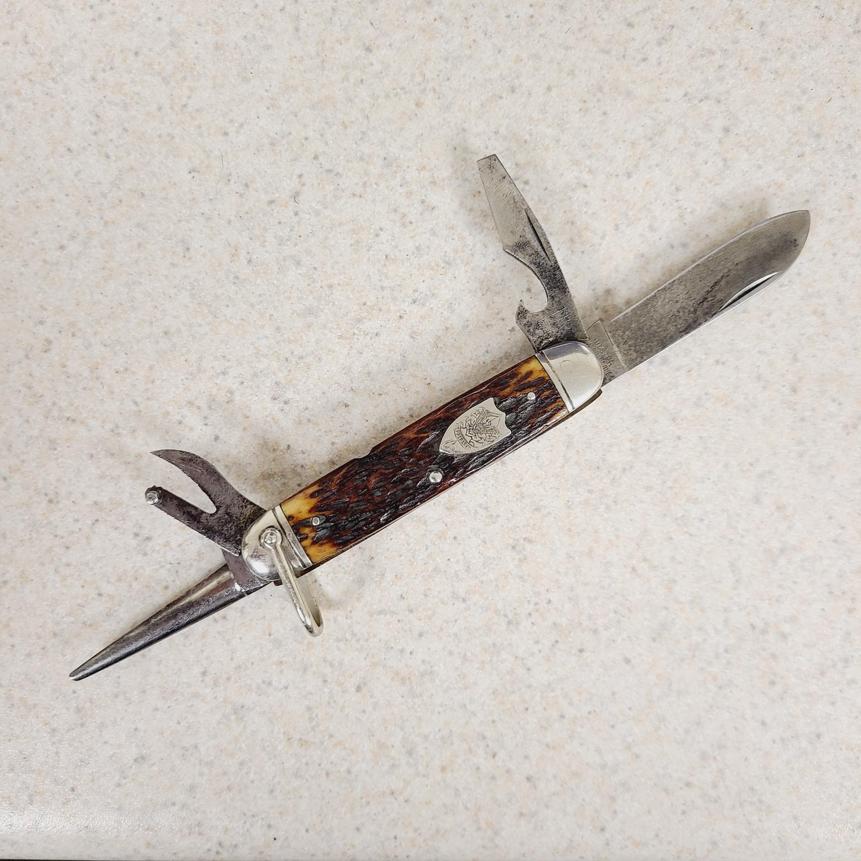 Antique Ulster Boy Scouts Pocket Knife: Dwight Devine & Sons No