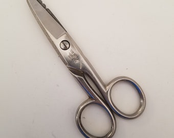 Vintage pair of Klein Tools Inc Electricians scissors, No.2100-7 nickel chrome finish,  Chicago USA