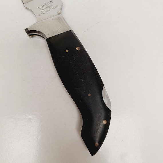 Vintage Circa 1989 Lakota Lil' Hawk 440 Stainless Steel Lock Back