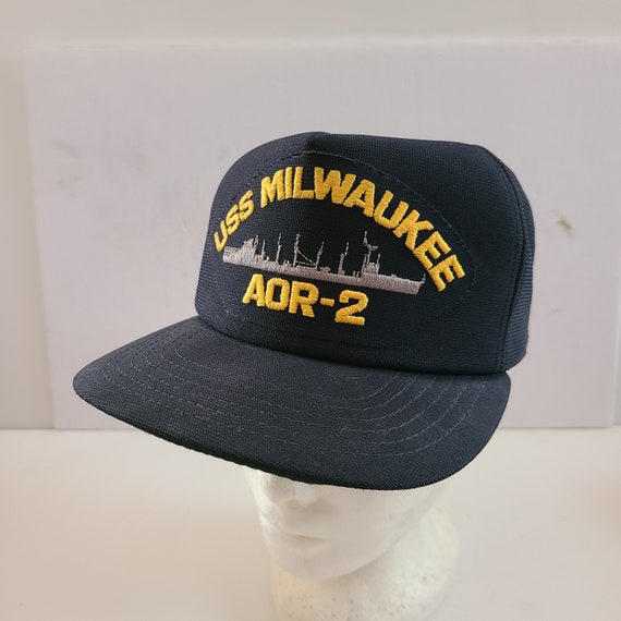 Vintage 1980's ballcap USS Milwaukee AOR-2 Wichit… - image 4