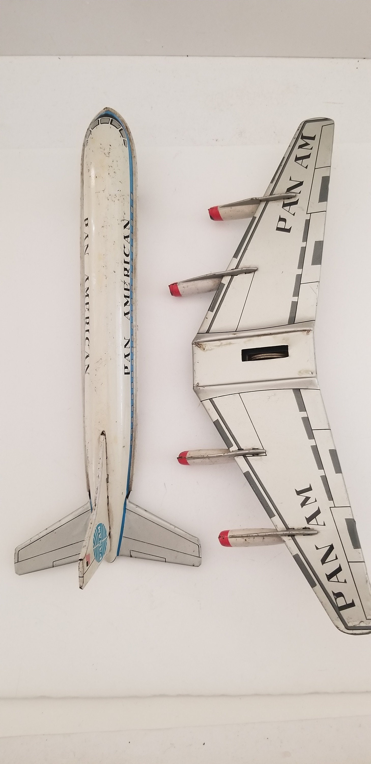 Vintage Early 1960's Japanese Friction Toy Jetliner Pan Vintage Early 1960's Japanese Friction Toy Jetliner Pan
