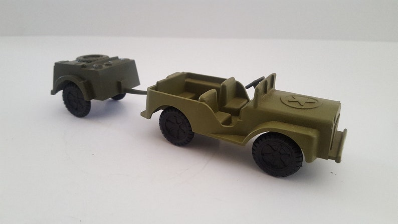Vintage 1960's Lido toys plastic jeep and trailer two | Etsy