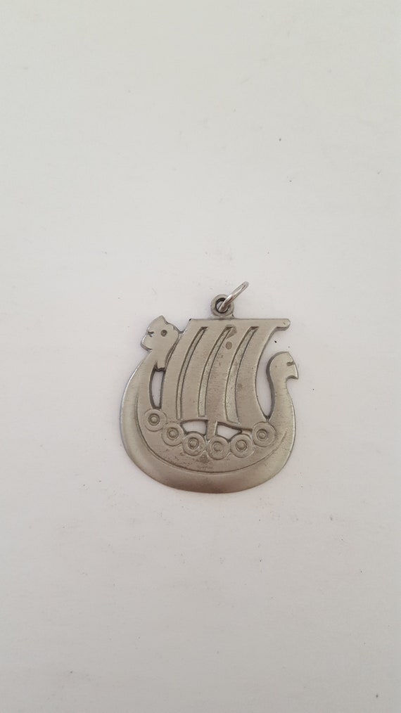 Vintage circa 1960's to 1970's Modernist pewter p… - image 1