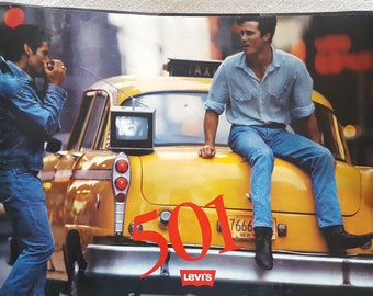Vintage 1986 Full Size Levis 501 Jeans Poster New York City - Etsy