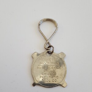 Vintage 1970&#39;s Henessy Industries Auto Service Group Chicago Pneumatic advertising 4-way keychain screwdriver.