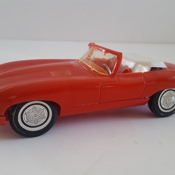 Vintage 1960's rare Korris Kar plastic toy Jaguar XKE roadster, complete, Poorman's promo car!