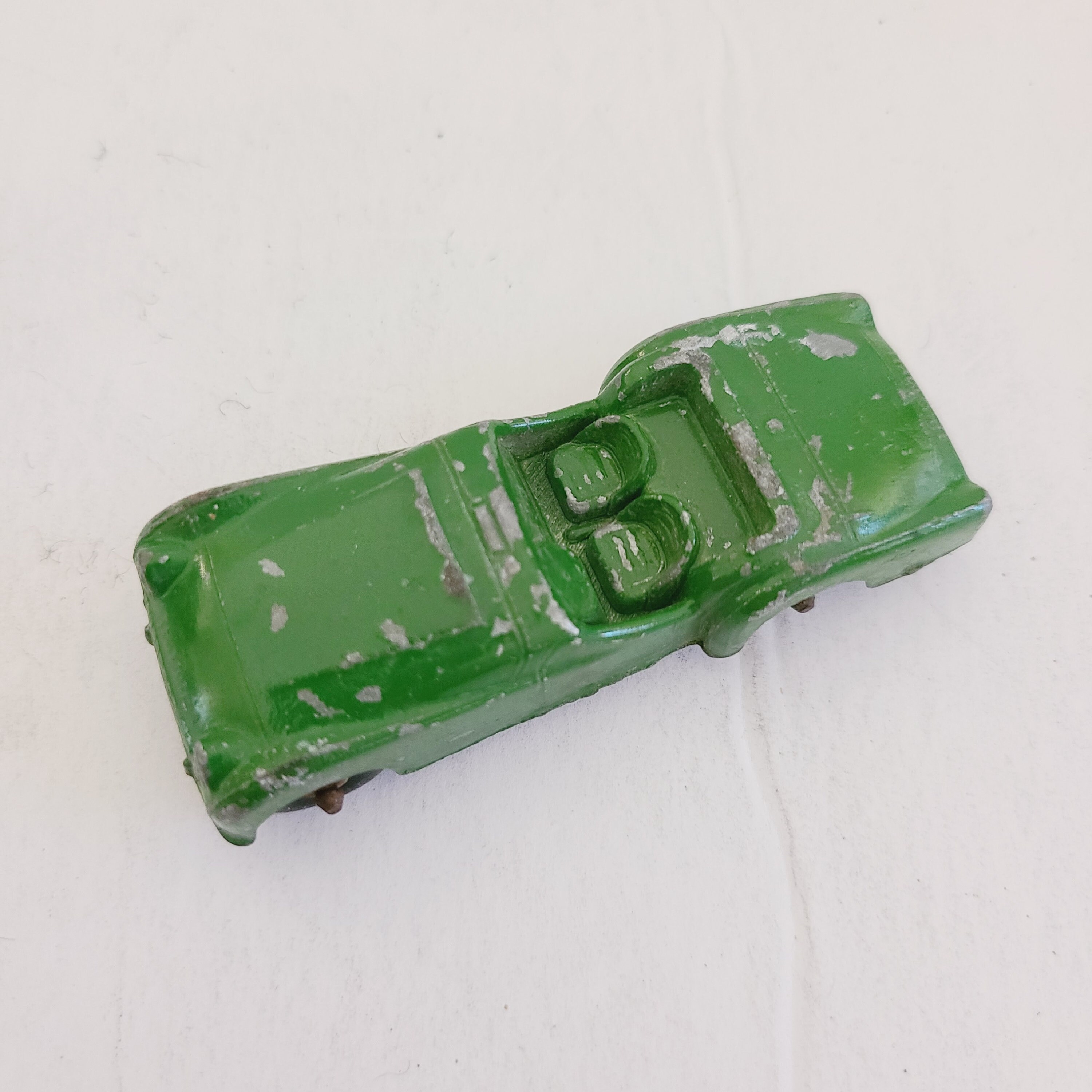 Vintage Late 1960's Tootsietoy Car, Triumph TR-3, Chippy Green Paint ...