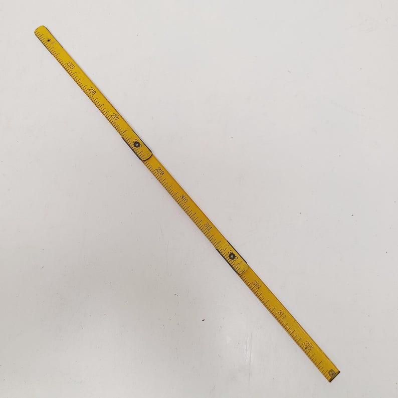 Antique Early 1900's German Folding Boxwood Ruler 12