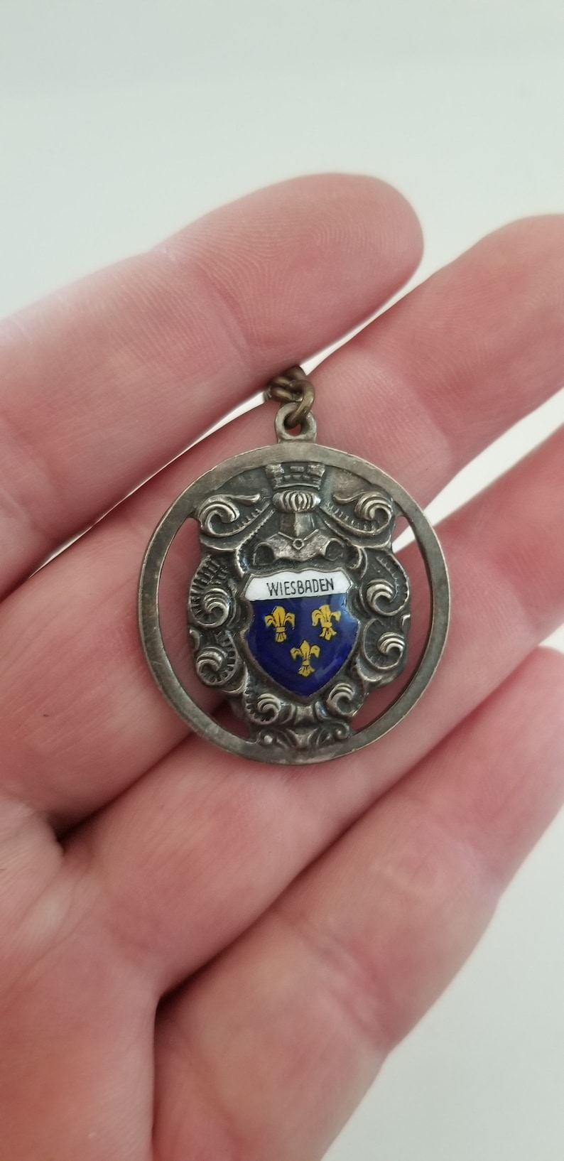 Vintage Circa 1960's Souvenir Keychain Fob of Wiesbaden - Etsy