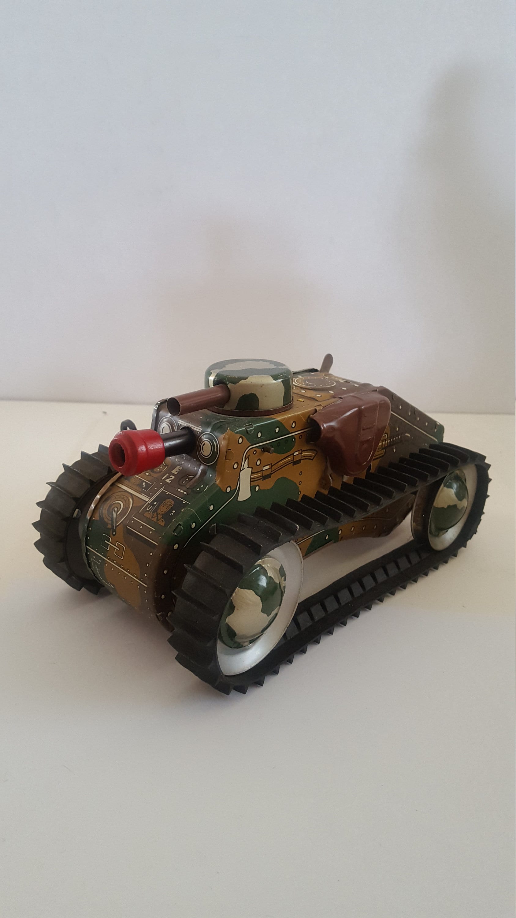 Vintage Circa 1930's Marx E12 Camouflage Litho Printed Tin