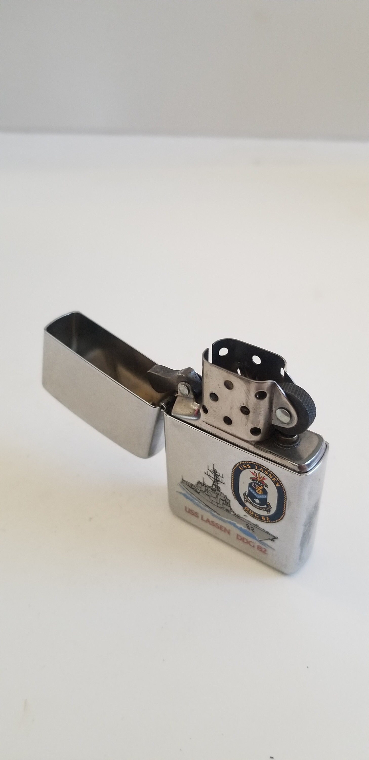 Vintage 2002 date code Zippo Windproof cigarette lighter USS Vintage 2002 date code Zippo Windproof cigarette lighter USS