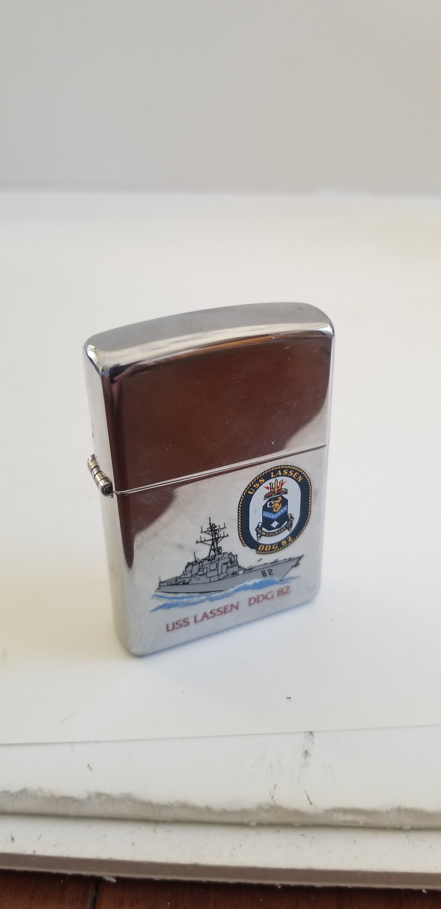Vintage 2002 date code Zippo Windproof cigarette lighter USS Vintage 2002 date code Zippo Windproof cigarette lighter USS