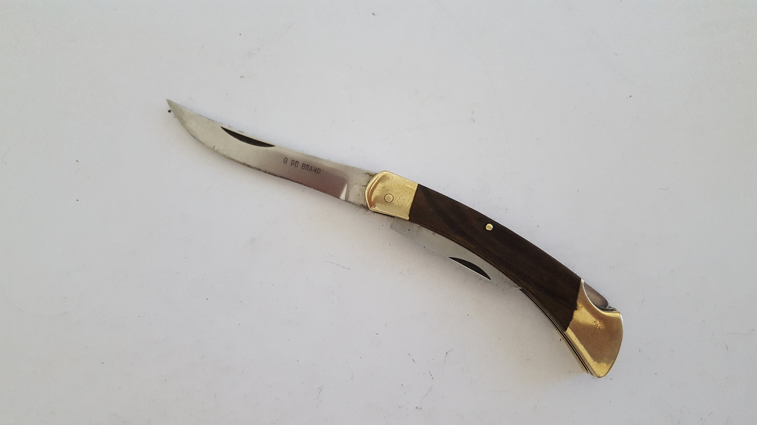 Vintage G96 Folding Pocket Knife: 2-blade, Cocobolo Wood, Made in 