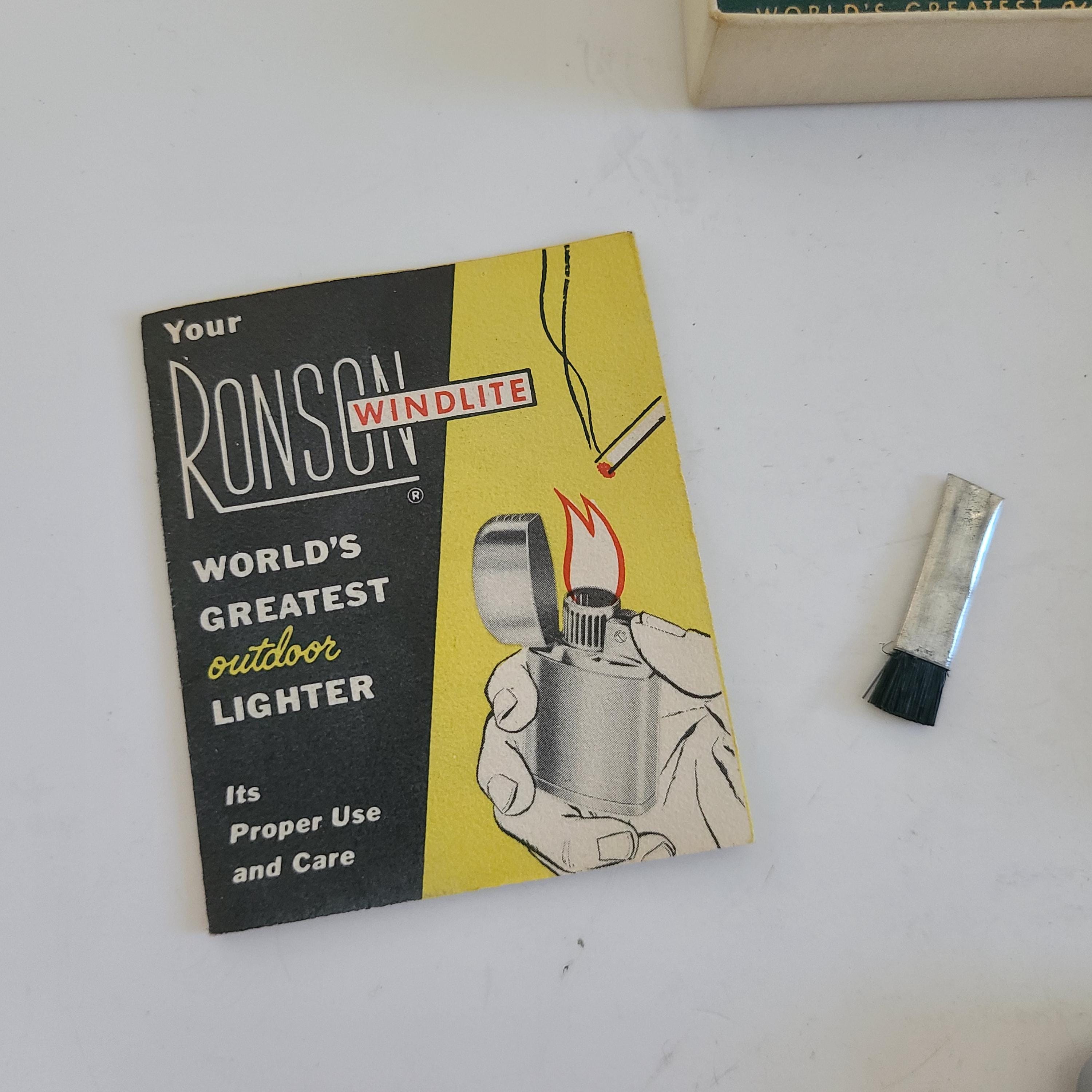 50'アンティーク 『RONSON WINDLITE ノベルティ　BOX　極レア Vintage Circa 1960's Ronson Windlite Cigarette Lighter, Original