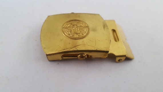 Vintage Boy Scouts Air Explorer brass belt buckle… - image 2