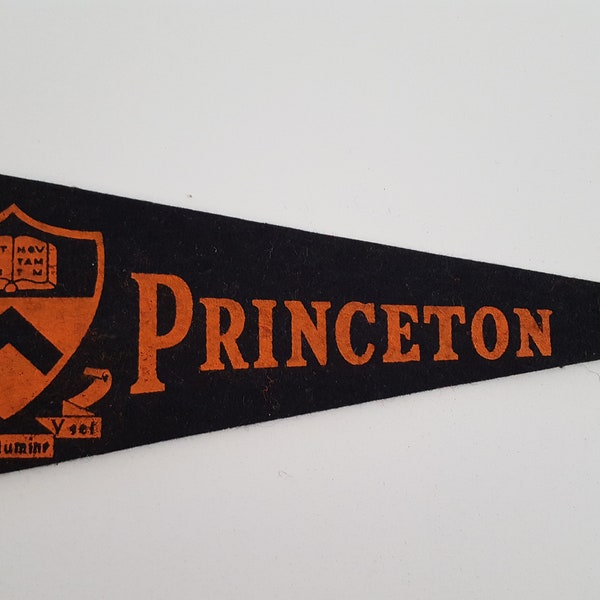 Vintage circa 1950's Hormel Meats premium Princeton University Tigers souvenir felt pennant measures 9 1/2" x 3 1/2"