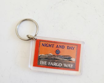 Vintage 1970s Fargo Way Express Lucite Keychain