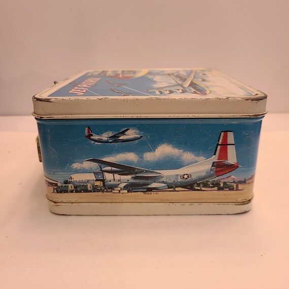 Vintage 1957 Aladdin Jet Patrol Lunchbox & Thermos: USAF/USN