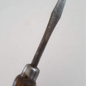 Vintage Flathead/slot Screwdriver, Wooden Handle Lathe Turned Hardwood ...