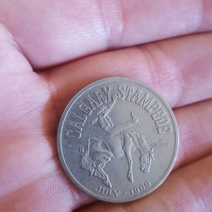 Vintage July 1969 Calgary Stampede &quot;so called dollar&quot;. Minted for the famous Rodeo in Canada