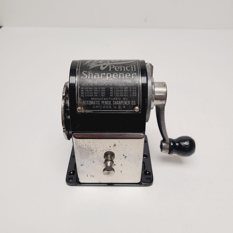 Antique early 1920's "Wizard" Pencil Sharpener, frame off restoration image 1