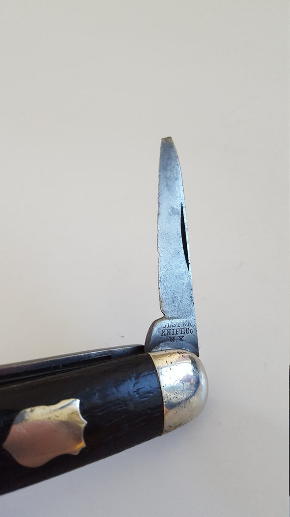 Antique Ulster Knife Co. 2-blade Pocket Knife: Nickel Silver