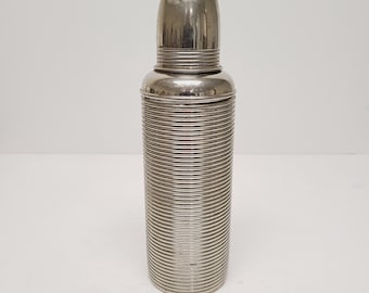 Antique American Thermos Brand vacuum bottle model No.15, all original with minor scratches from use, dents to cup.
