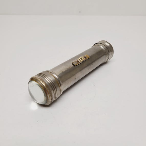 Antique 1915 Eveready Daylo No.2630 C Cell Flashlight, Nickel