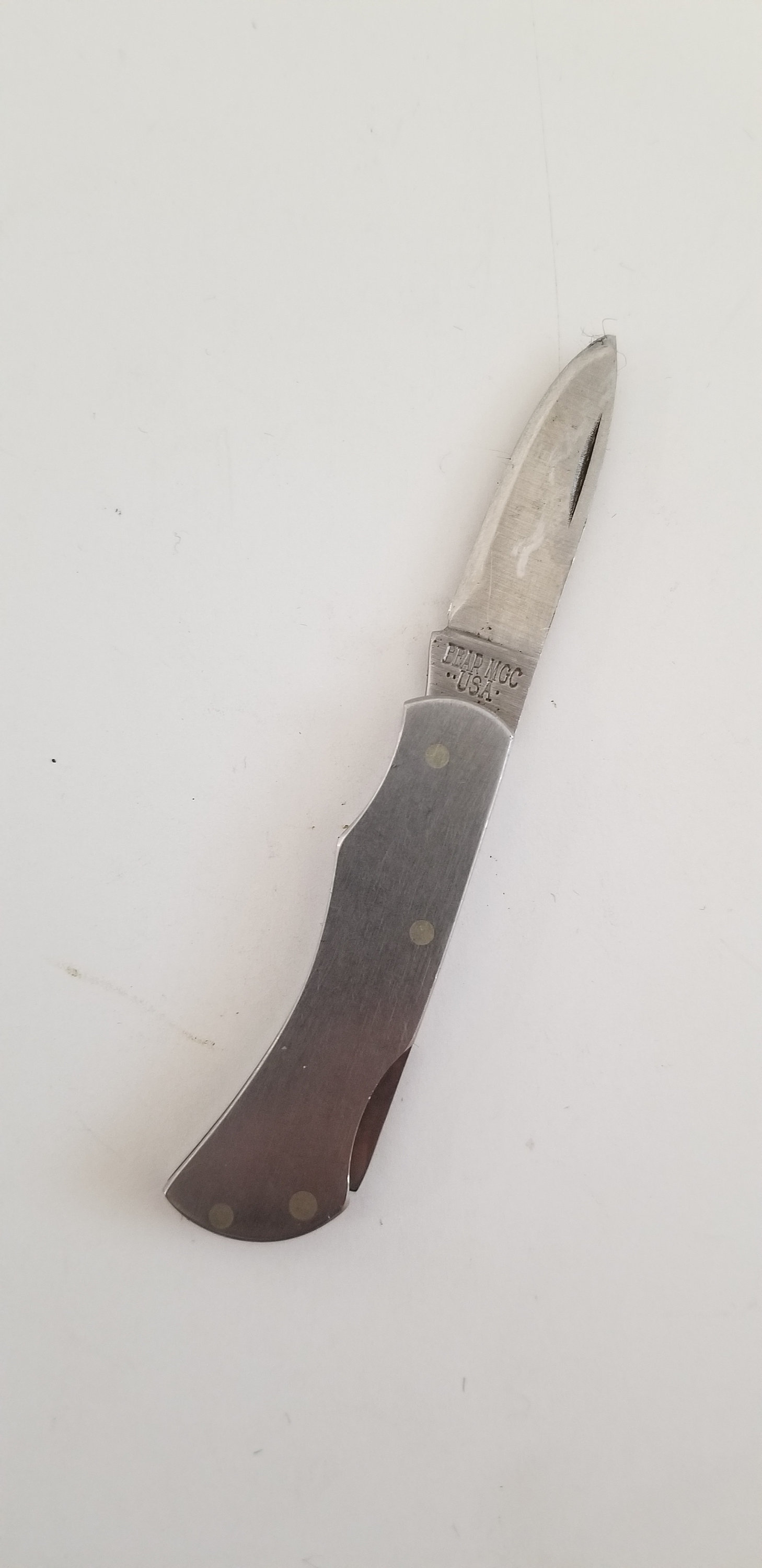 ●VINTAGE KNIFE BEAR MGC CUTLEY,MADE IN USA 625 3IN LOCKBACK(4102-428) CAMPING,FISHING,OUTDOORヴィンテージナイフ Vintage Bear MGC USA Small Single Blade Lock-back pocket