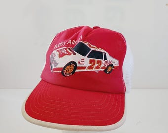 Gorra de camionero vintage Bobby Allison Miller High Life de 1983
