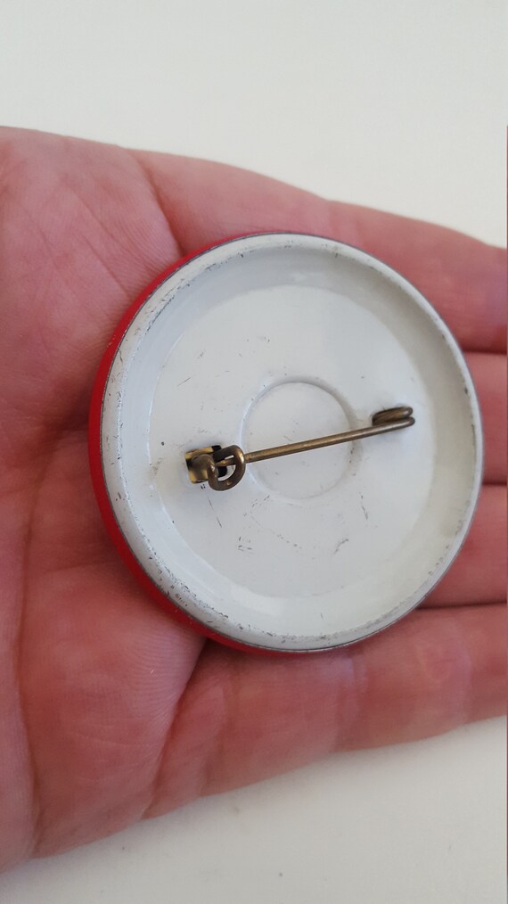 Vintage circa 1930's novelty button/pin "The Fleet Is… Gem