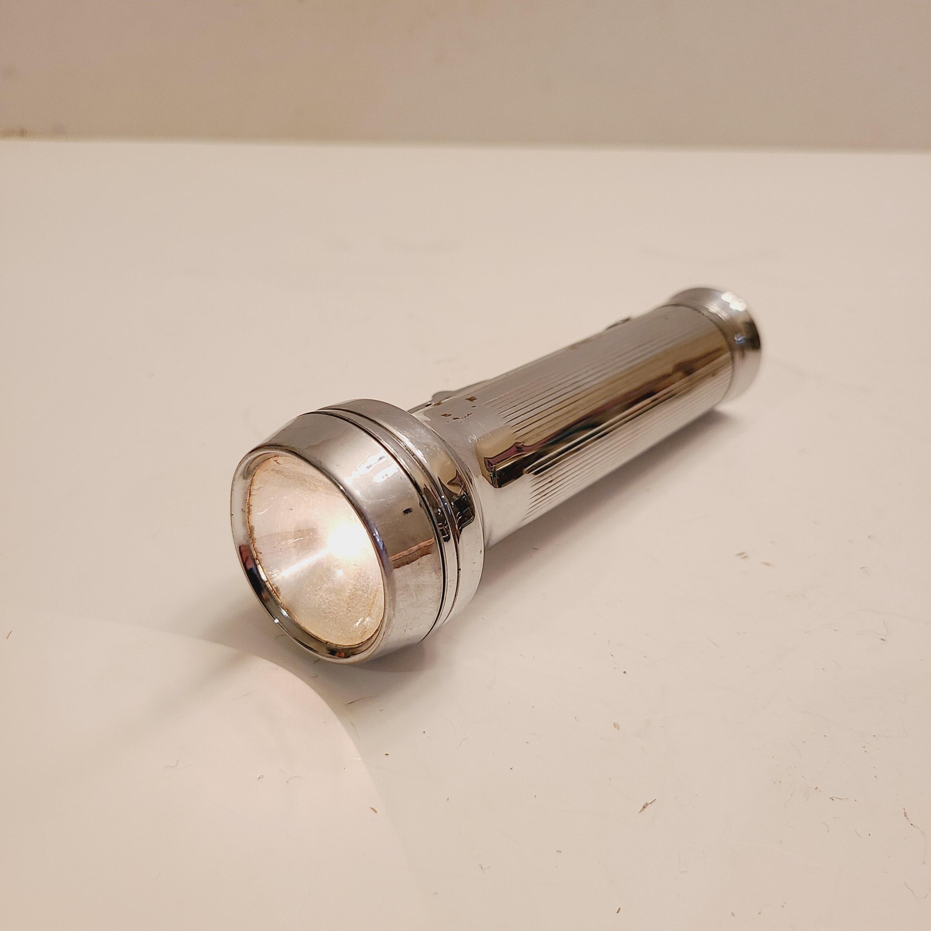Vintage 1960 Sears Explorer flashlight with pyramid switch 2