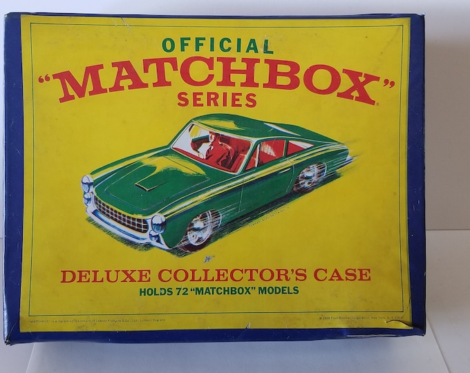 Vintage 1966 Official matchbox Car Collectors 72 Car Case, Vinyl in