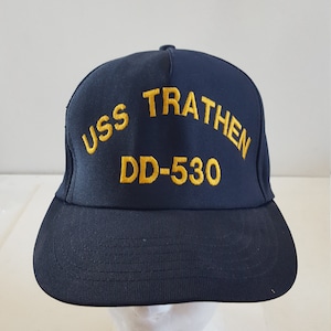 Vintage circa 1980's used condition US Navy ballcap USS Trathen DD-530 Fletcher class Destroyer World War 2