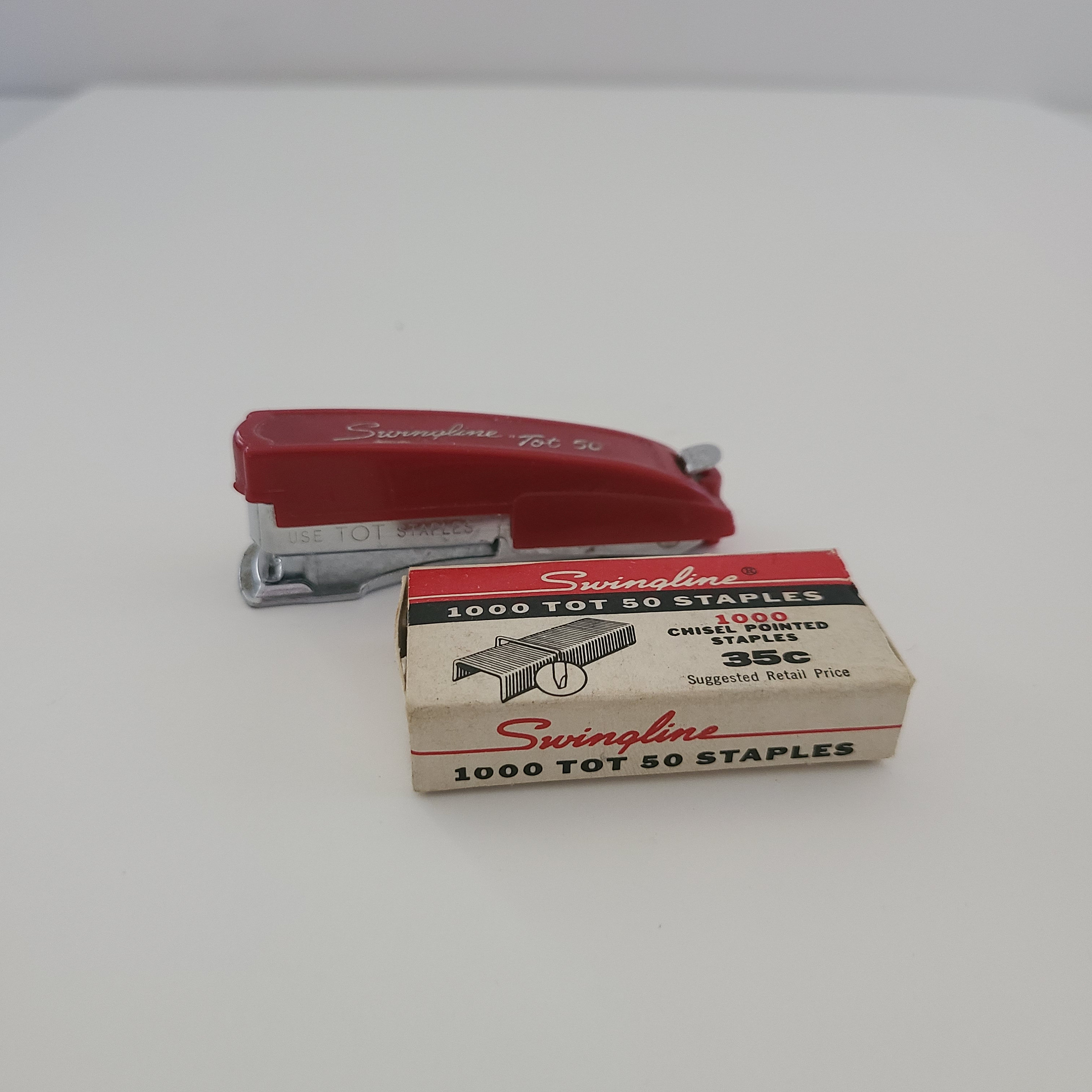 Swingline Tot 50 Stapler With Staples in Box Miniature Red Stapler Vintage  USA Rare Colors -  Israel