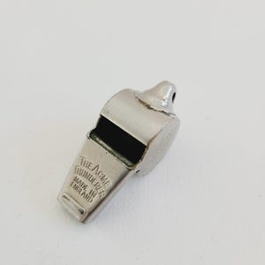 Vintage circa 1960&#39;s Acme Thunderer Wilson Sporting Goods whistle, cork pea, Made in England