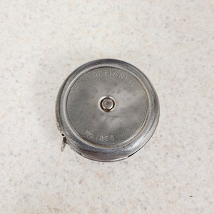 Vintage Stanley Defiance steel tape measure, used condition, model 1266, push/pull tape rule 1940&#39;s