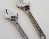 Vintage pair of 4 quot adjustable wrenches Indestro 3585A, Quality made in Spain. 4 1 4 quot and 4 quot respectively