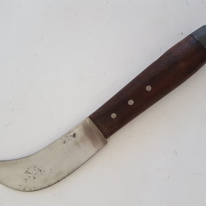 Vintage Circa 1980's Curved Blade Skinning Knife, Possibly is a Putty ...