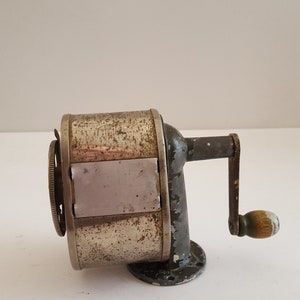 Vintage 1947 Boston KS Pencil Sharpener: Industrial Patina Decor