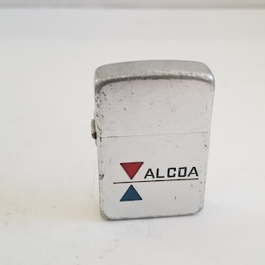 Vintage circa 1972 advertising cigarette lighter ALCOA,  Park Lighter, Murfreesboro, TN,  aluminum, used