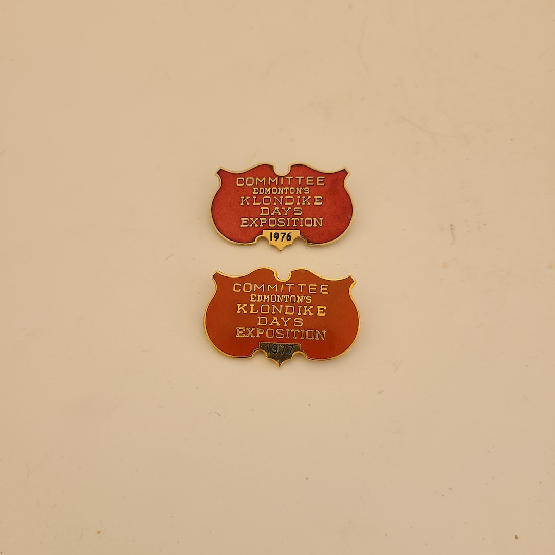 Vintage 1976 & 1977 Edmonton Klondike Days Exposition Red and Orange ...