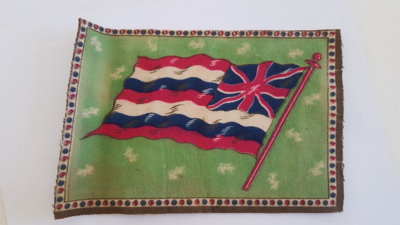 Antique circa 1910/'s Cigar Box flannel felt premium flag of South Australia measures 8 x 5