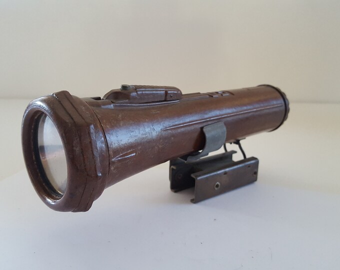 Vintage 1939 Stewart R. Browne Mfg. Co. NYC Brown Bakelite Flashlight