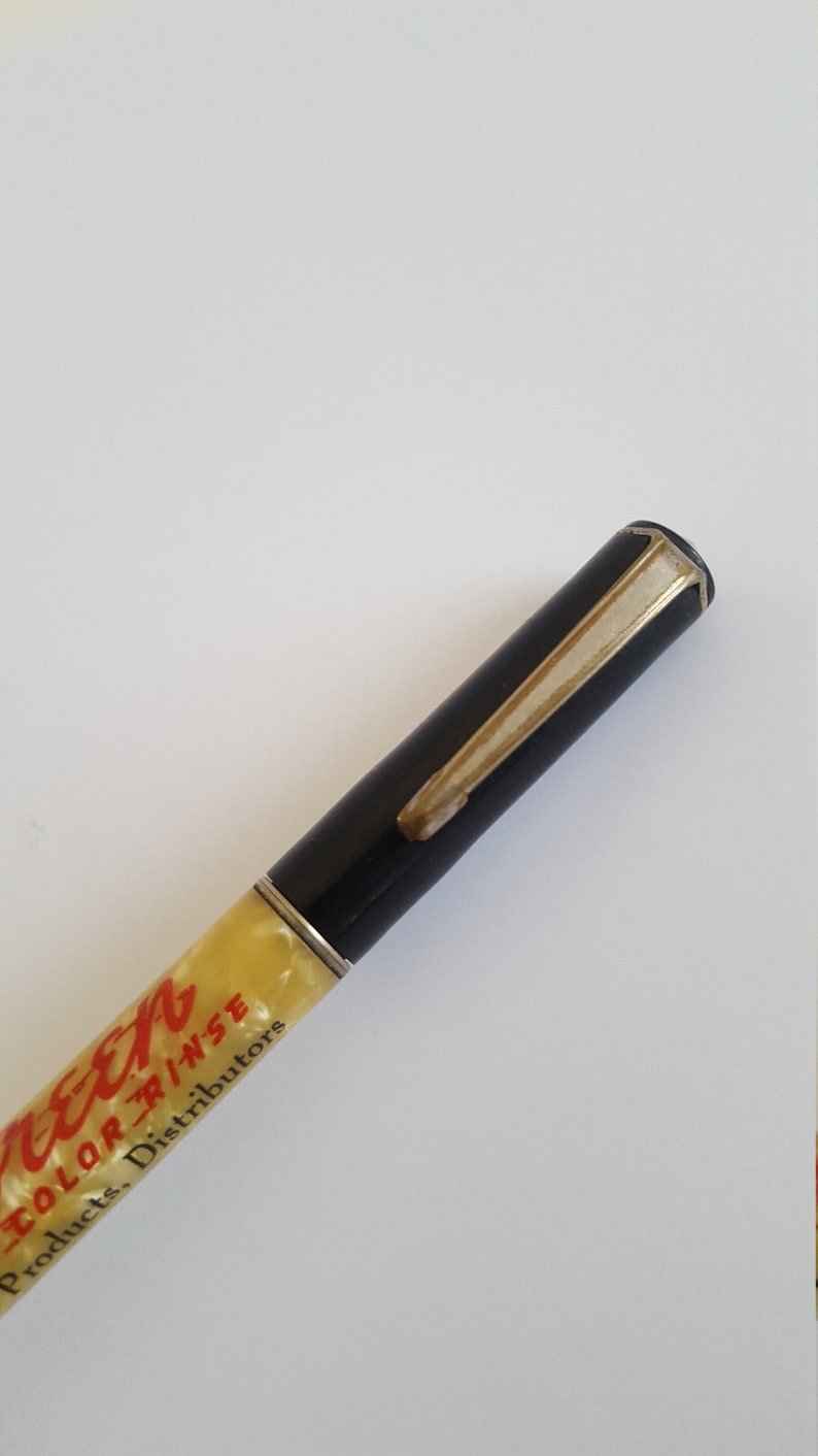 Noreen Super Color Rinse Beauty Products Vintage circa 1953 advertising mechanical pencil by Ritepoint Distributors Denver Colorado