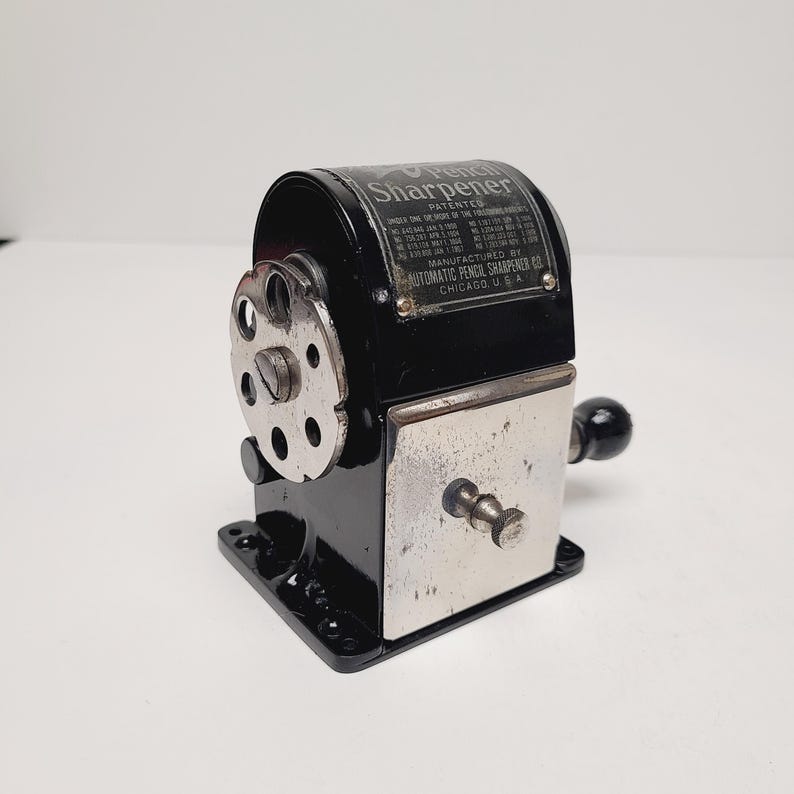 Antique early 1920's "Wizard" Pencil Sharpener, frame off restoration image 10