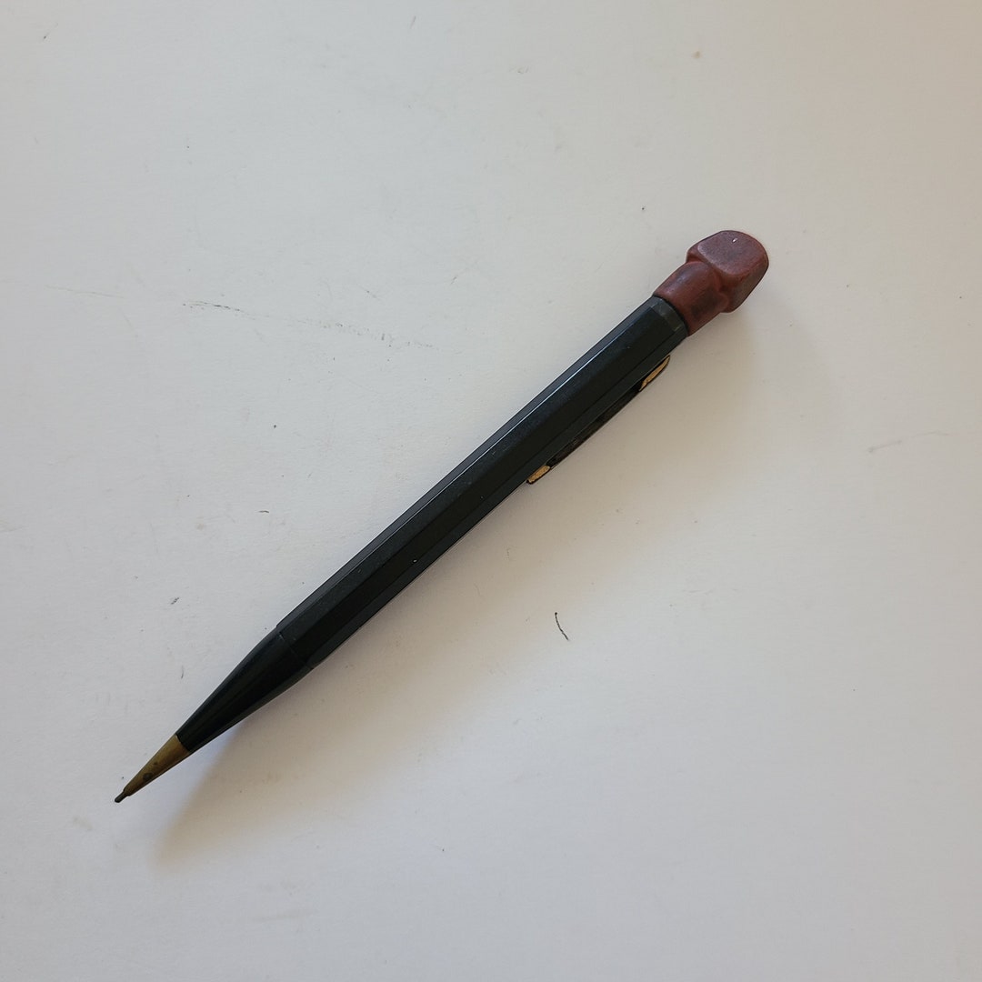 Vintage Circa 1930's Advertising Mechanical Pencil Bakelite Black Jumbo
