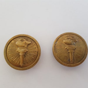 Vintage circa 1930&#39;s ROTC bronze collar discs with thumb screws, nice condition